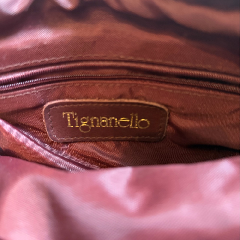 Tignanello Deep Burgundy Leather Crossbody with Tassel - Picture 9 of 14